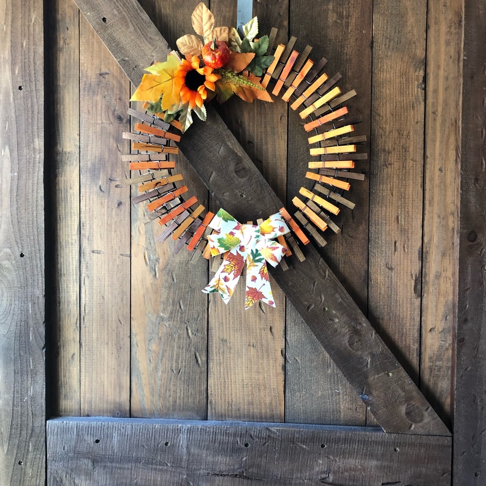 Handmade fall wreath